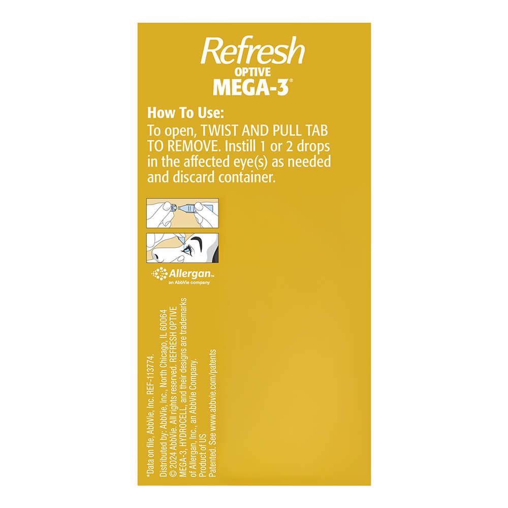 Refresh Optive MEGA-3&reg; Lubricant Eye Drops - 3