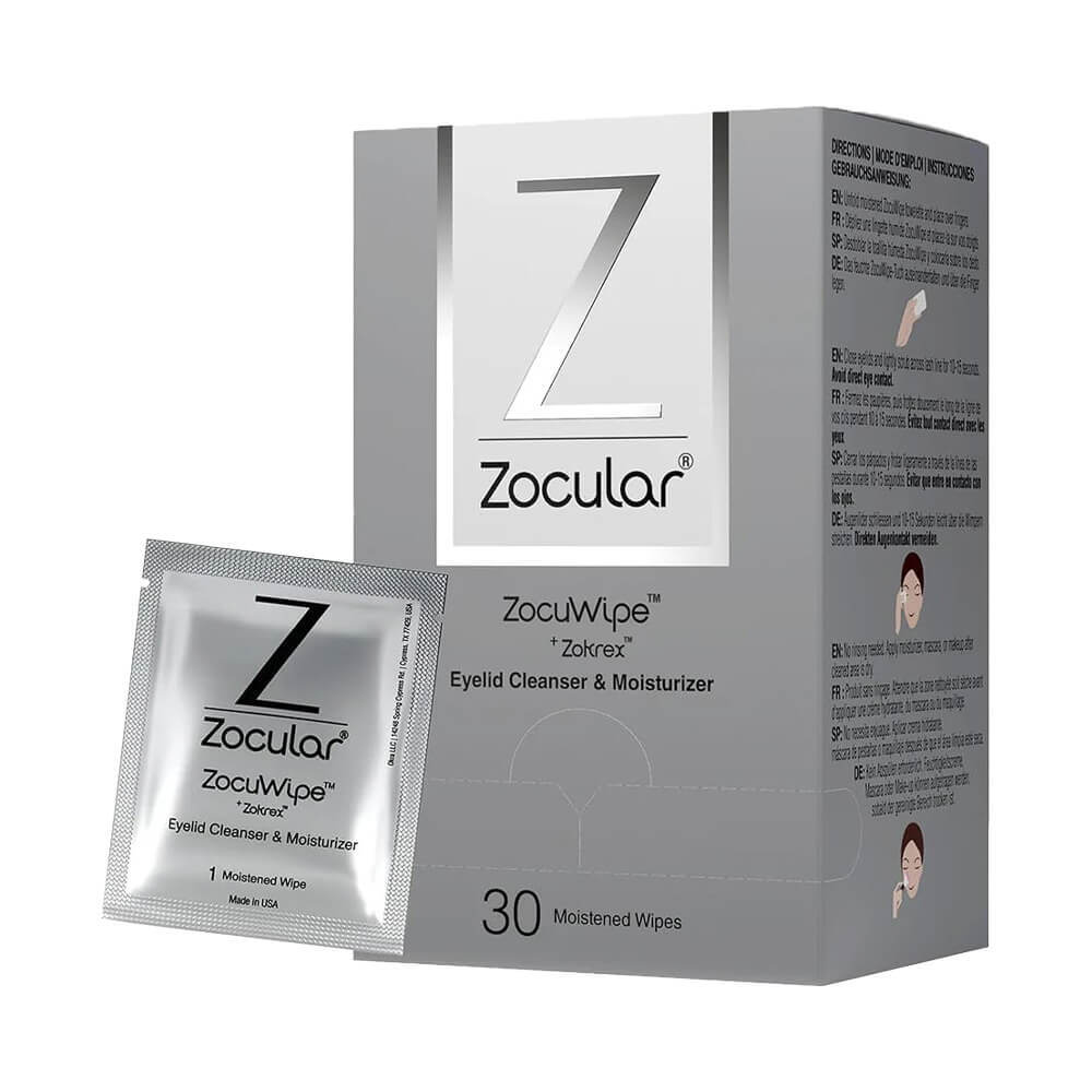 ZocuWipe&trade; Eyelid Cleansing Wipes