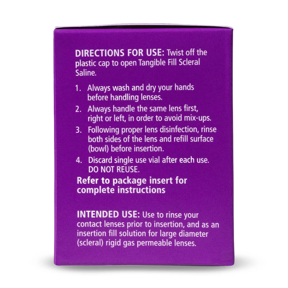 Tangible-Fill&trade; - Preservative-Free Saline Solution for Scleral Lenses - 3