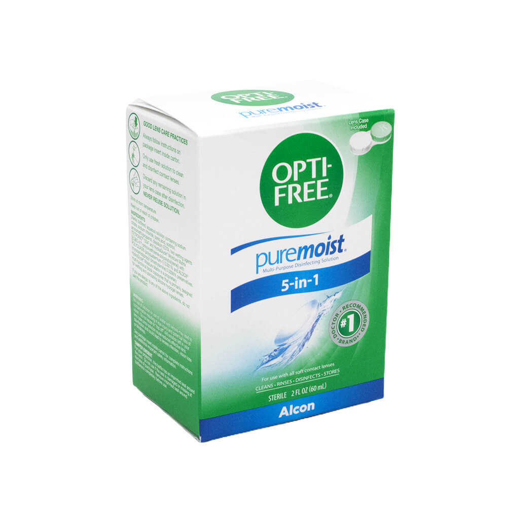 OPTI-FREE PureMoist Multi-Purpose Disinfecting Solution, 2 oz with Lens Case - 1