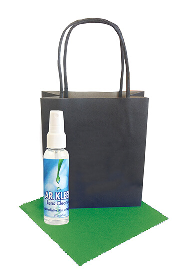 Black Kraft Bag 2oz Lens Cleaning Kit