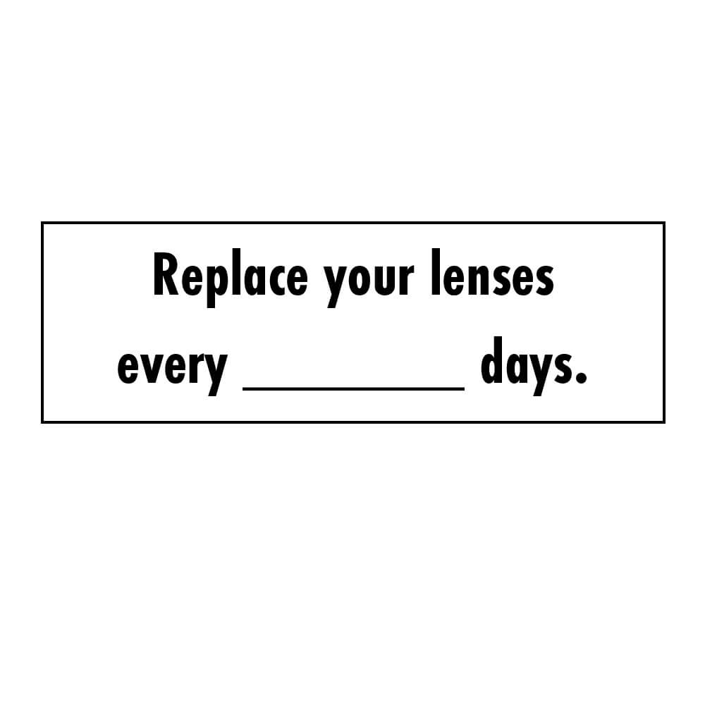 Replace Your Lenses Reminder Stickers
