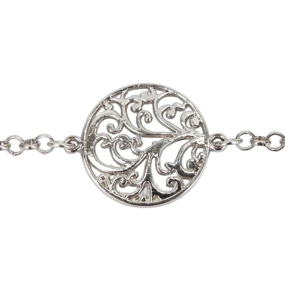 Silver Scroll Eyeglass Chains - 2
