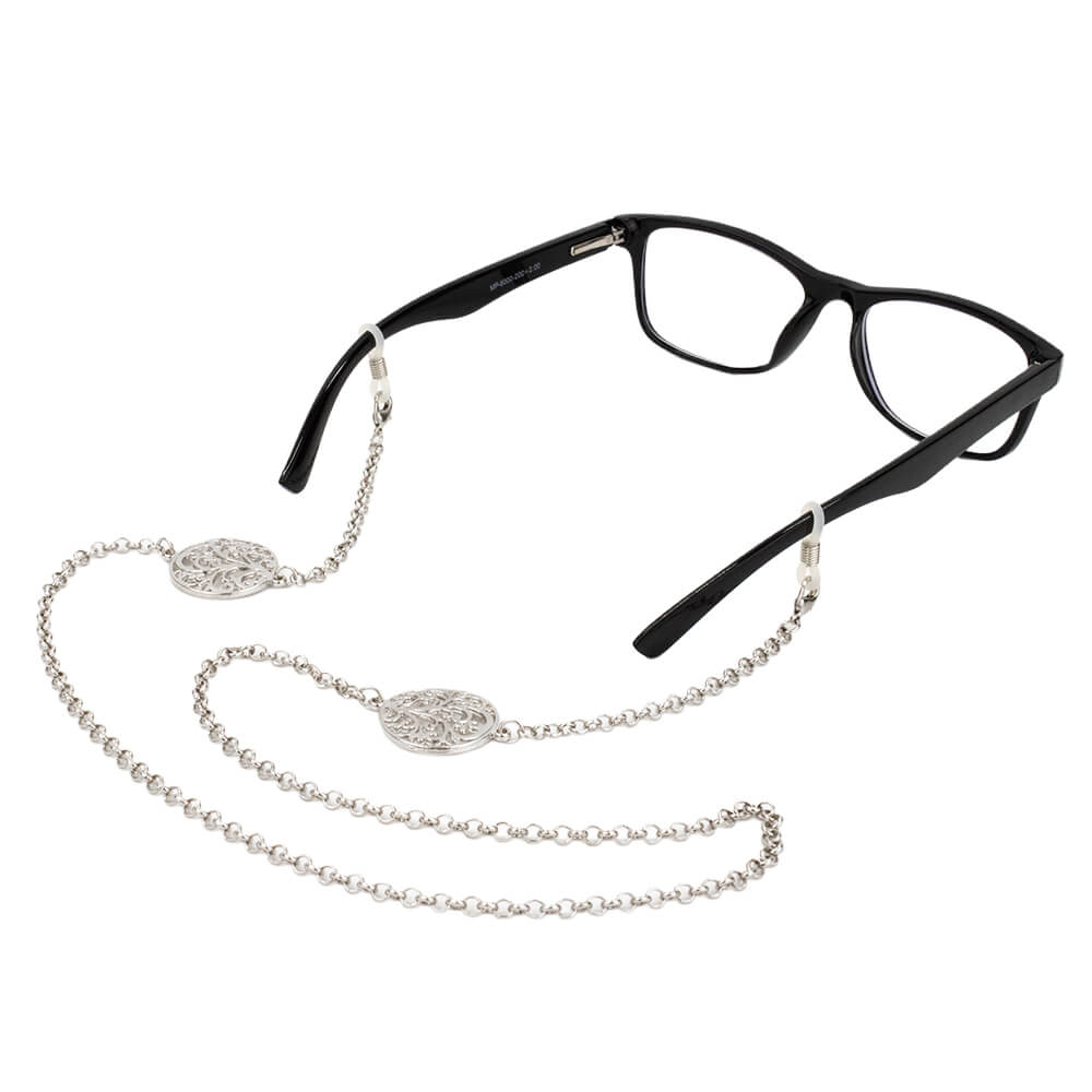 Silver Scroll Eyeglass Chains - 5
