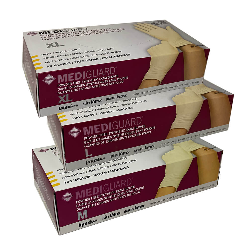 Powder-Free Stretch Vinyl Synthetic Exam Gloves