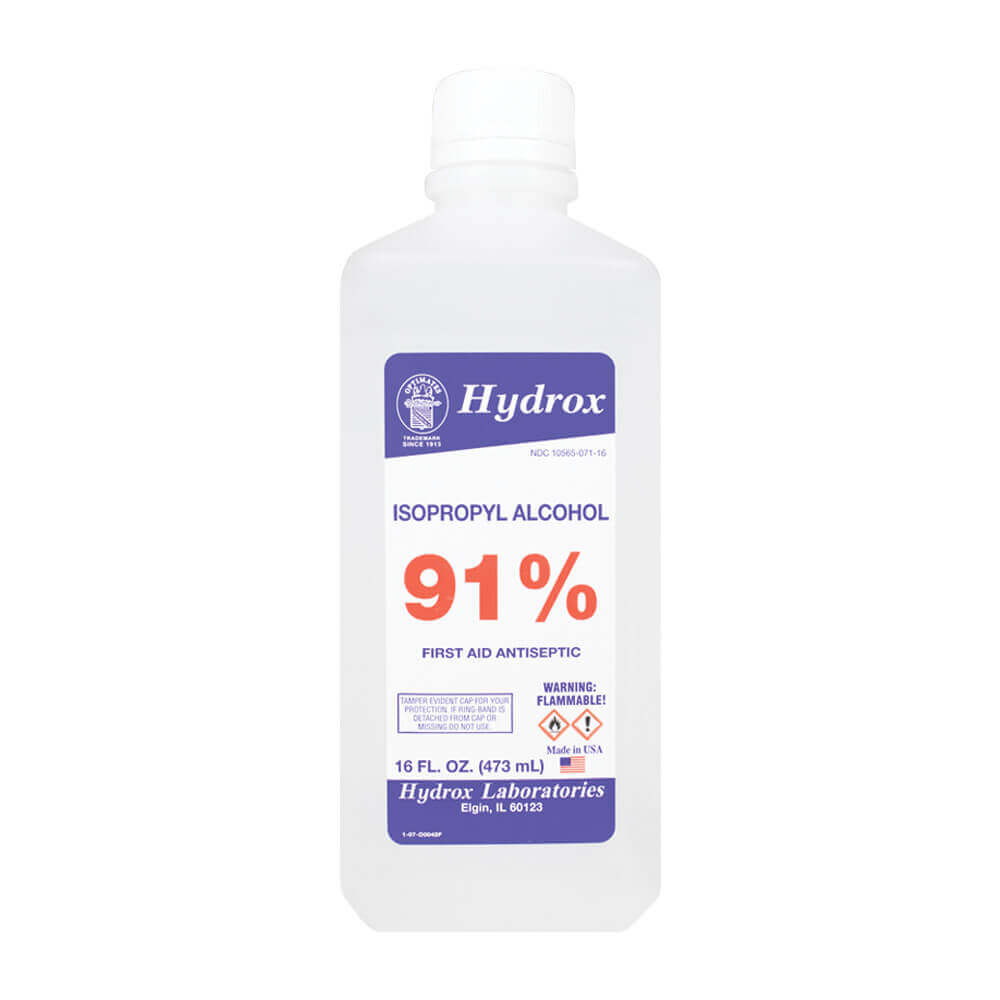 Isopropyl Alcohol 91%, 4-16 oz bottles