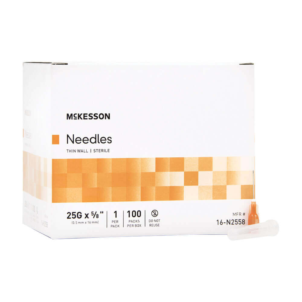Hypodermic Surgical Needles - 25G x 0.625"