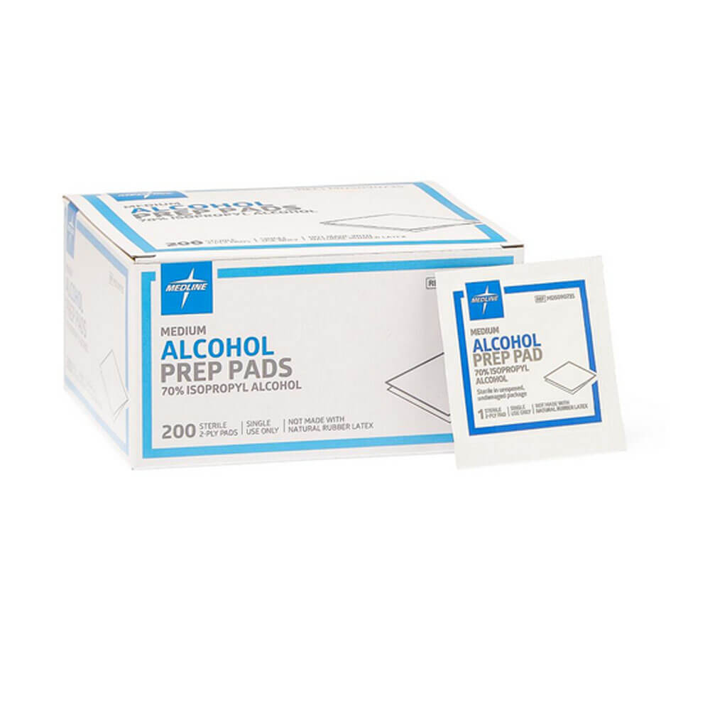 Medline Medium Sterile Alcohol Prep Pads- By the Case