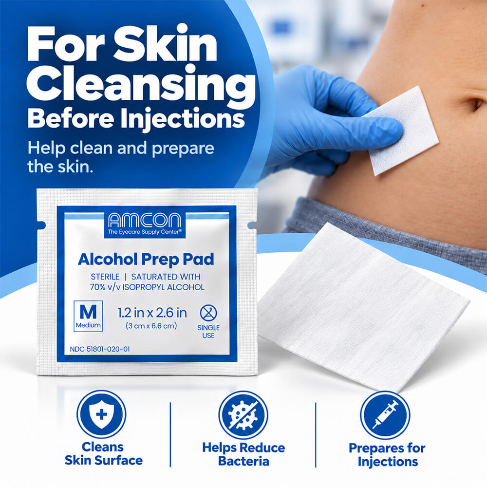 Amcon's Medium Alcohol Prep Pads - 5
