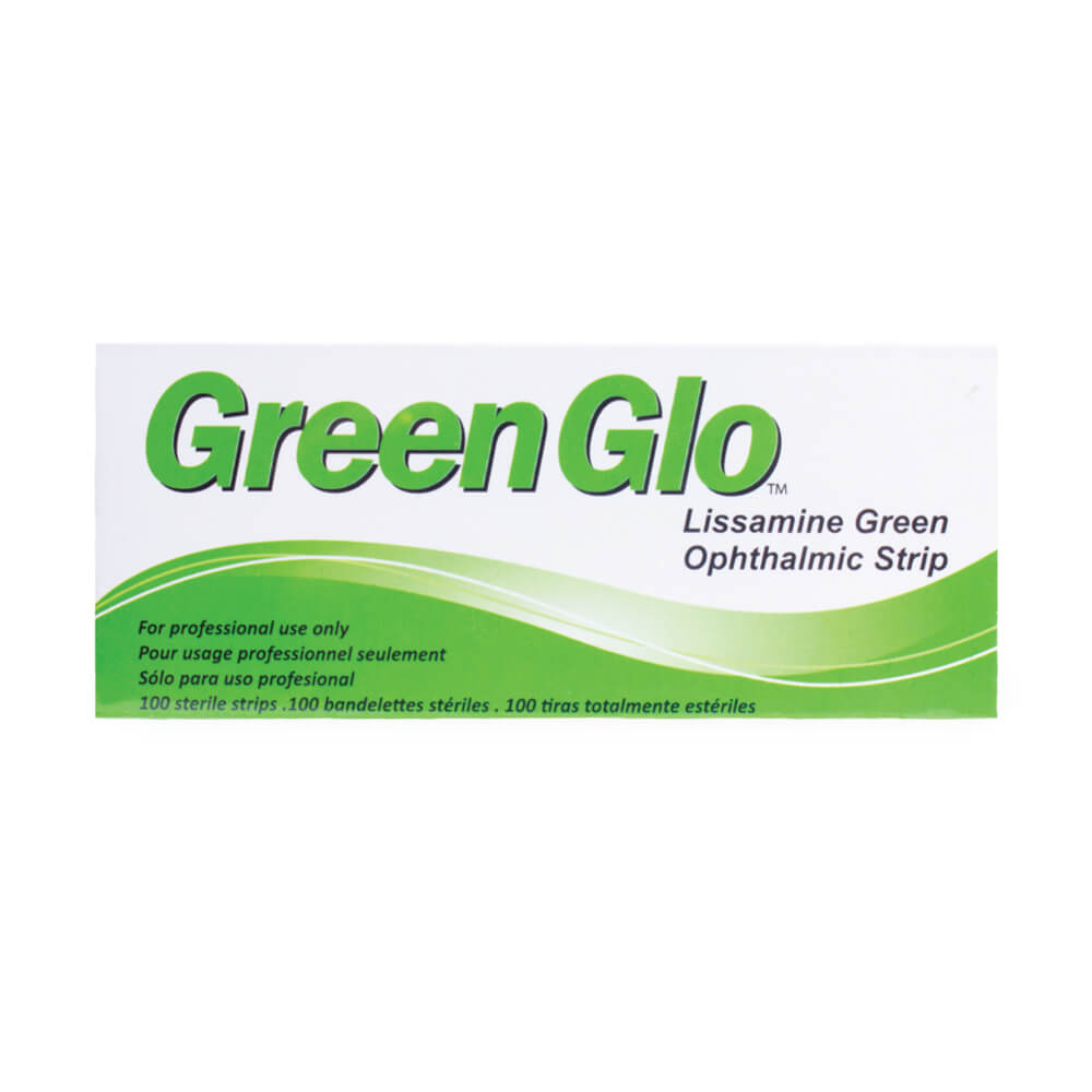 GreenGlo Lissamine Green Ophthalmic Strips - 1.5mg