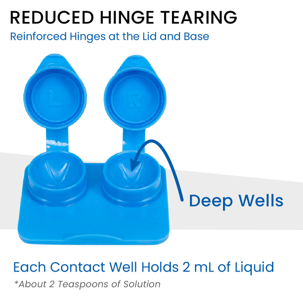 Ribbed Flat Packs - Deep Well for Soft Contact Lenses - Box of 1,000 - 2