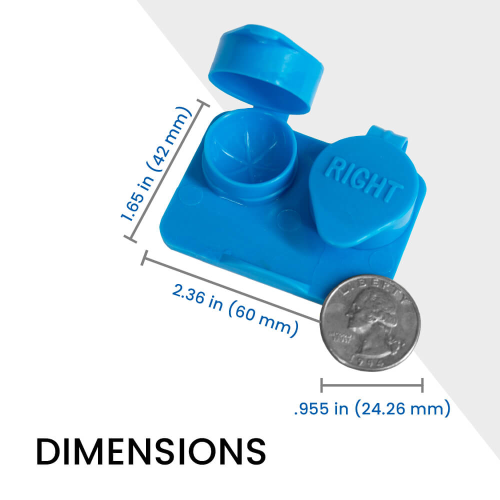 Ribbed Flat Packs - Deep Well for Soft Contact Lenses - Box of 1,000 - 3