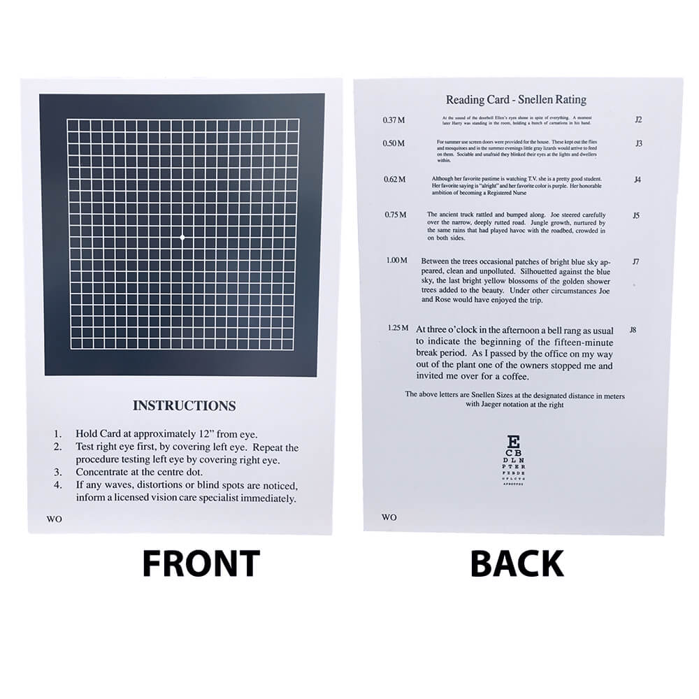 Amsler Chart Working Distance