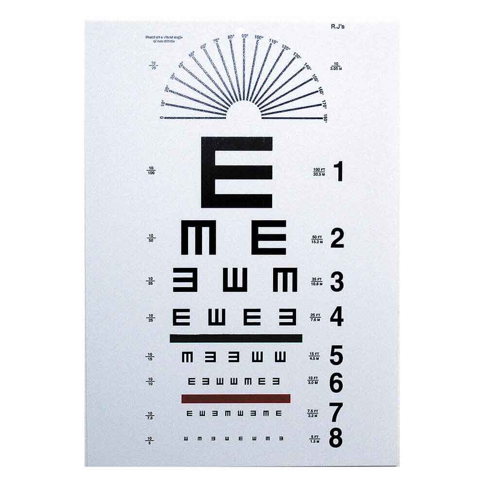 Tumbling E Eye Chart - 10' Distance