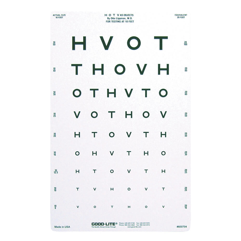 HOTV Eye Chart - 10' Distance