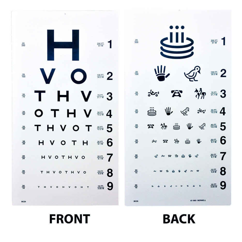 Reduced Snellen Chart