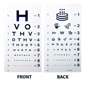 Kindergarten Snellen 20' Eye Chart