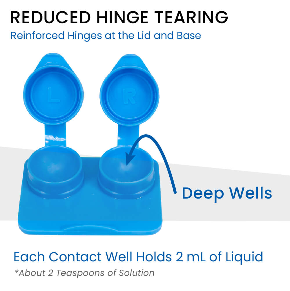 Smooth Flat Packs - Deep Well for Soft Contact Lenses - Box of 1,000 - Mixed Colors - 2